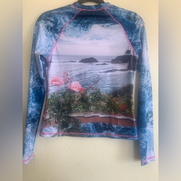 TEREZ OCEAN COLLAGE SWIM TOP- Size Small - Picture 2 of 3